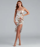 Ruffled For Florals Midi Dress