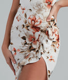 Ruffled For Florals Midi Dress