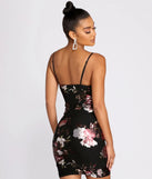 Tempted Foiled Floral Mini Dress