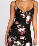 Tempted Foiled Floral Mini Dress