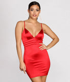 So Sultry In Satin Mini Dress
