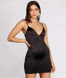 So Sultry In Satin Mini Dress