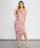 Got That Floral Flair Ruched Mesh Dress