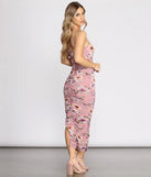 Got That Floral Flair Ruched Mesh Dress