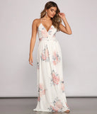 Forever Gorgeous Floral Chiffon Maxi Dress