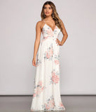 Forever Gorgeous Floral Chiffon Maxi Dress