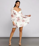 Flowy Feels Floral Chiffon Mini Dress