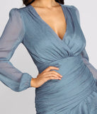 Sultry Chiffon Pleated Mini Dress