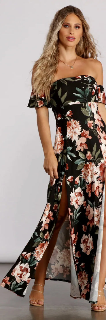 Stuck on Floral Maxi Dress