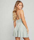 Time To Shine Glitter Knit Skater Dress