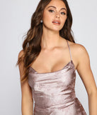 Sleek Satin Floral Mini Dress