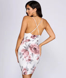 Petal Perfection Cowl Neck Midi Dress
