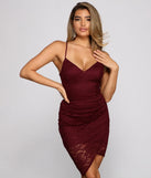 Lace Beauty Asymmetrical Mini Dress