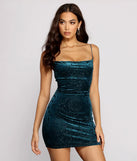 Sassy And Stylish Velvet Burnout Mini Dress