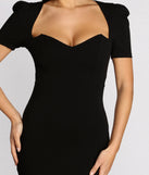 A Moment To Remember Crepe Puff Shoulder Mini Dress