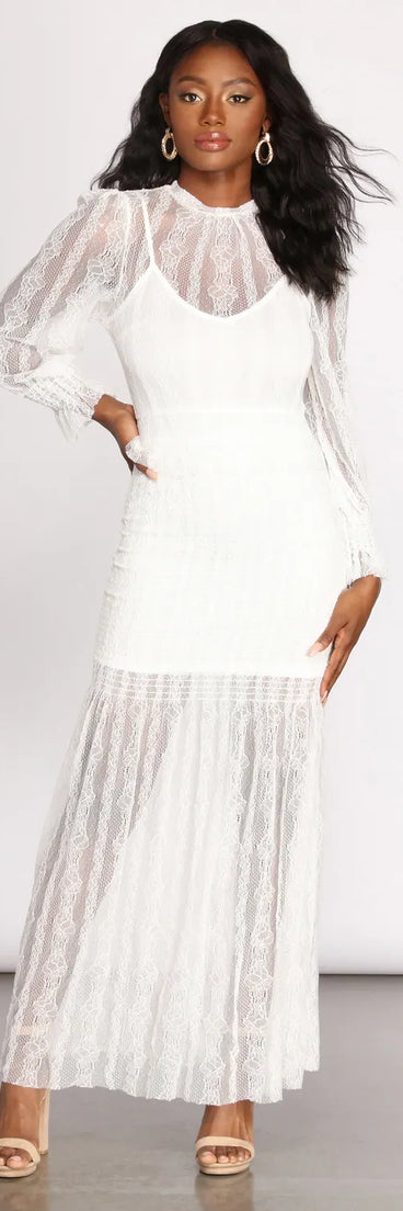 Blissful In Lace Maxi Dress