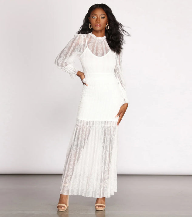 Blissful In Lace Maxi Dress