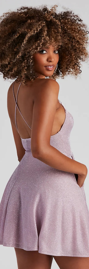 Midnight Sparkle Skater Dress