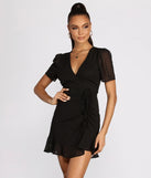 Spot Me Woven Ruffle Mini Dress