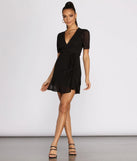 Spot Me Woven Ruffle Mini Dress