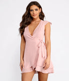 Sweet Thing Chiffon Wrap Mini Dress