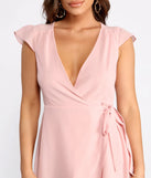 Sweet Thing Chiffon Wrap Mini Dress
