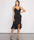 Bring the Flair Crepe Ruffled Dress