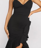 Bring the Flair Crepe Ruffled Dress