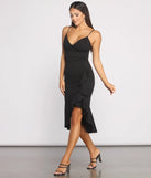 Bring the Flair Crepe Ruffled Dress
