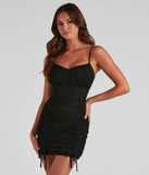 Romantic Ruched Sleeveless Mini Dress
