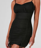 Romantic Ruched Sleeveless Mini Dress