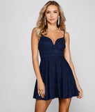 Glitzy And Girly Glitter Knit Skater Dress