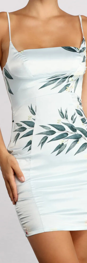 On Cloud Nine Satin Mini Dress