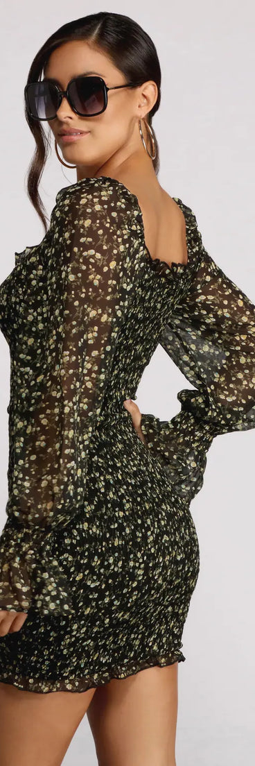 For The Love of Florals Mini Dress