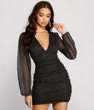 All About The Glitz Mesh Mini Dress