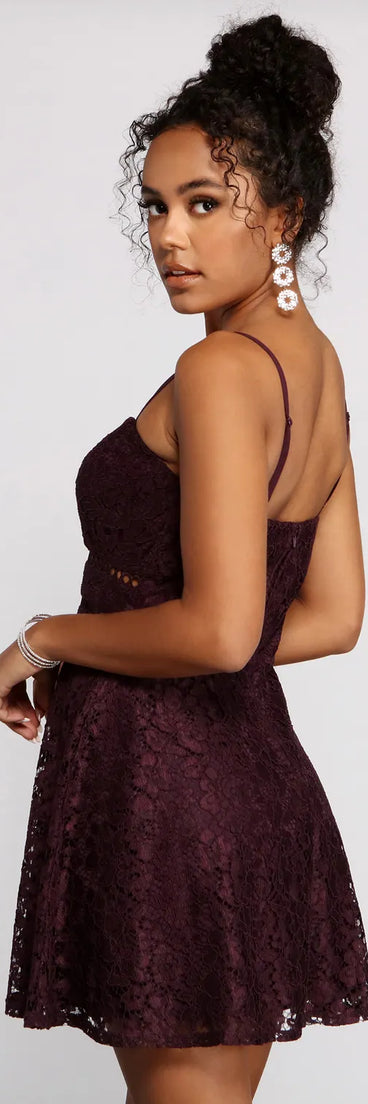 Sweet Darling Lace Mini Dress