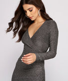 Glitter And Glam Long Sleeve Mini Dress