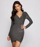 Glitter And Glam Long Sleeve Mini Dress