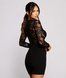 Sweet Appeal Crepe and Lace Mini Dress