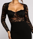 Sweet Appeal Crepe and Lace Mini Dress