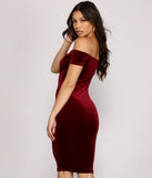 Velvet Luxe Bodycon Midi Dress