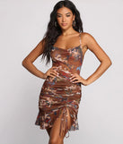 Angelic Beauty Ruched Mini Dress