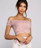 Romantic Floral And Lace Off-The-Shoulder Mini Dress
