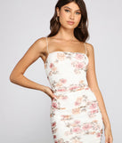 Floral Beauty Mesh Midi Dress