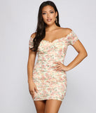 Floral Pop Ruffled Mini Dress