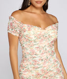 Floral Pop Ruffled Mini Dress