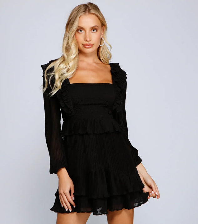 Everyday Chic Ruffled Mini Dress