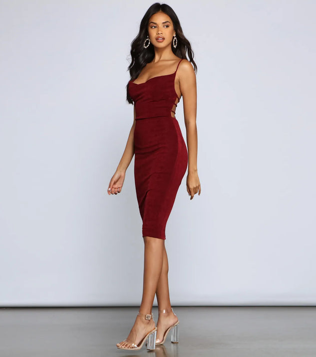 Stylish And Chic Slinky Knit Midi Dress