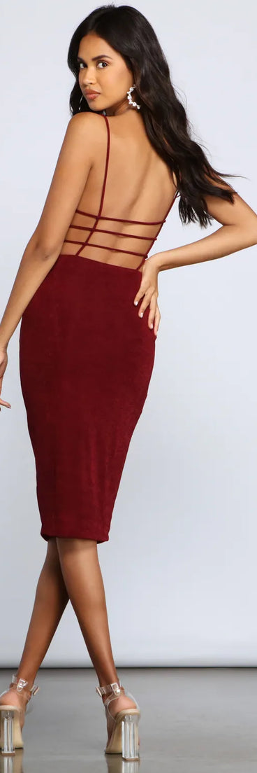 Stylish And Chic Slinky Knit Midi Dress