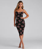 Romantic Vibes Floral Mesh Midi Dress